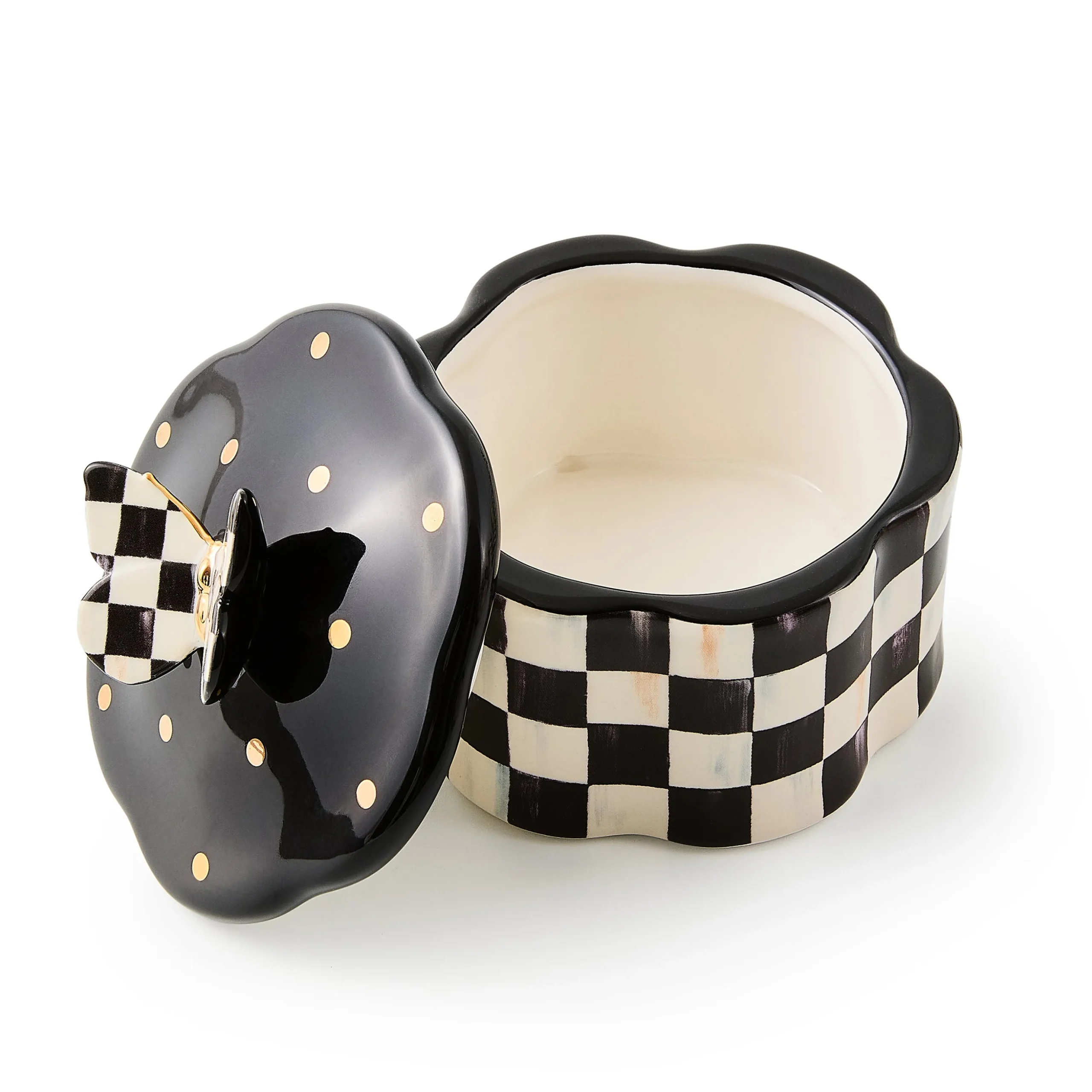 Courtly Check Butterfly Trinket Box