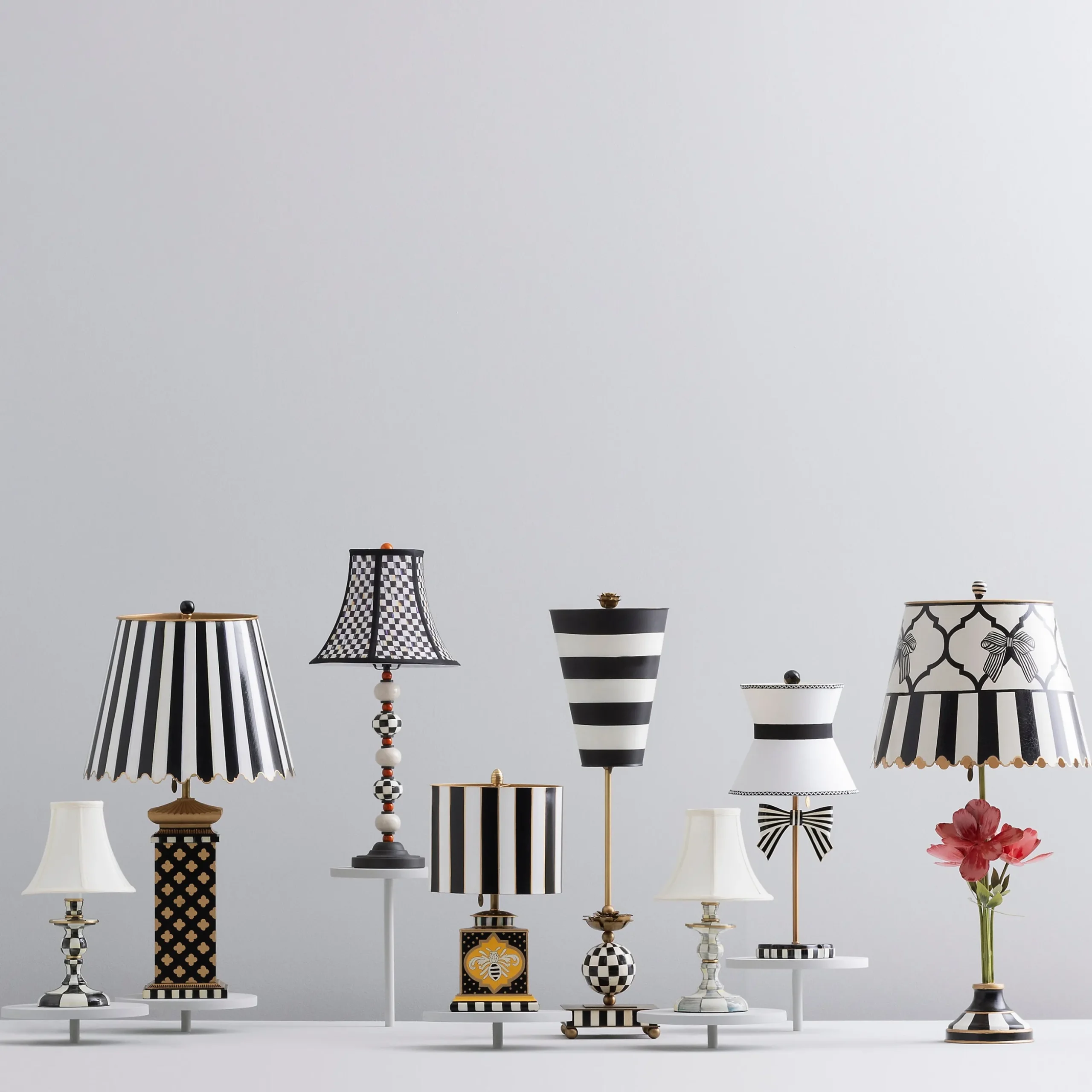 Courtly Check Candlestick Lamp
