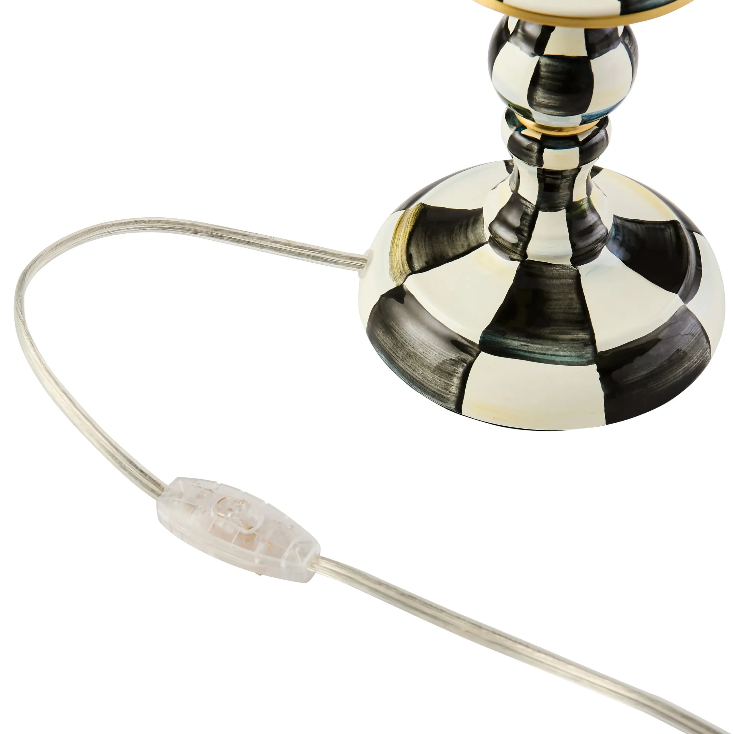 Courtly Check Candlestick Lamp