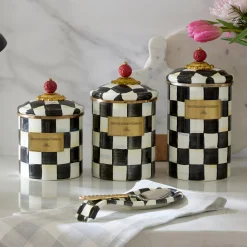 Courtly Check Canisters, Set of 3