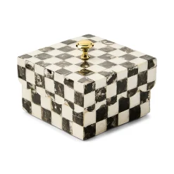 Courtly Check Capiz Scalloped Box