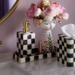 Courtly Check Capiz Vanity Tray