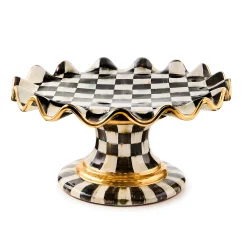 Courtly Check Ceramic Fluted Cake Stand