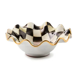 Courtly Check Ceramic Fluted Breakfast Bowl