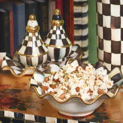 Courtly Check Ceramic Fluted Breakfast Bowl