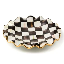 Courtly Check Ceramic Fluted Dinner Plate