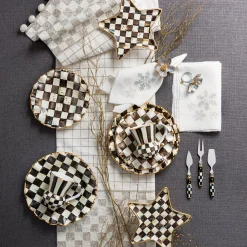 Courtly Check Ceramic Fluted Dinner Plate