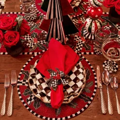 Courtly Check Ceramic Fluted Dinner Plate