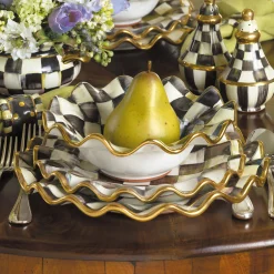 Courtly Check Ceramic Fluted Dinner Plate