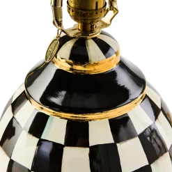 Courtly Check Ceramic Globe Lamp