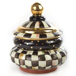 Courtly Check Ceramic Groovy Canister