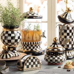 Courtly Check Ceramic Groovy Canister