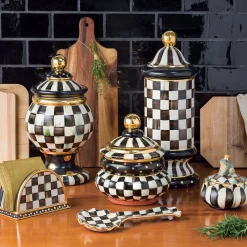 Courtly Check Ceramic Groovy Canister