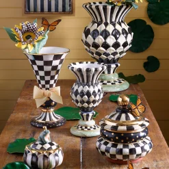 Courtly Check Ceramic Groovy Canister