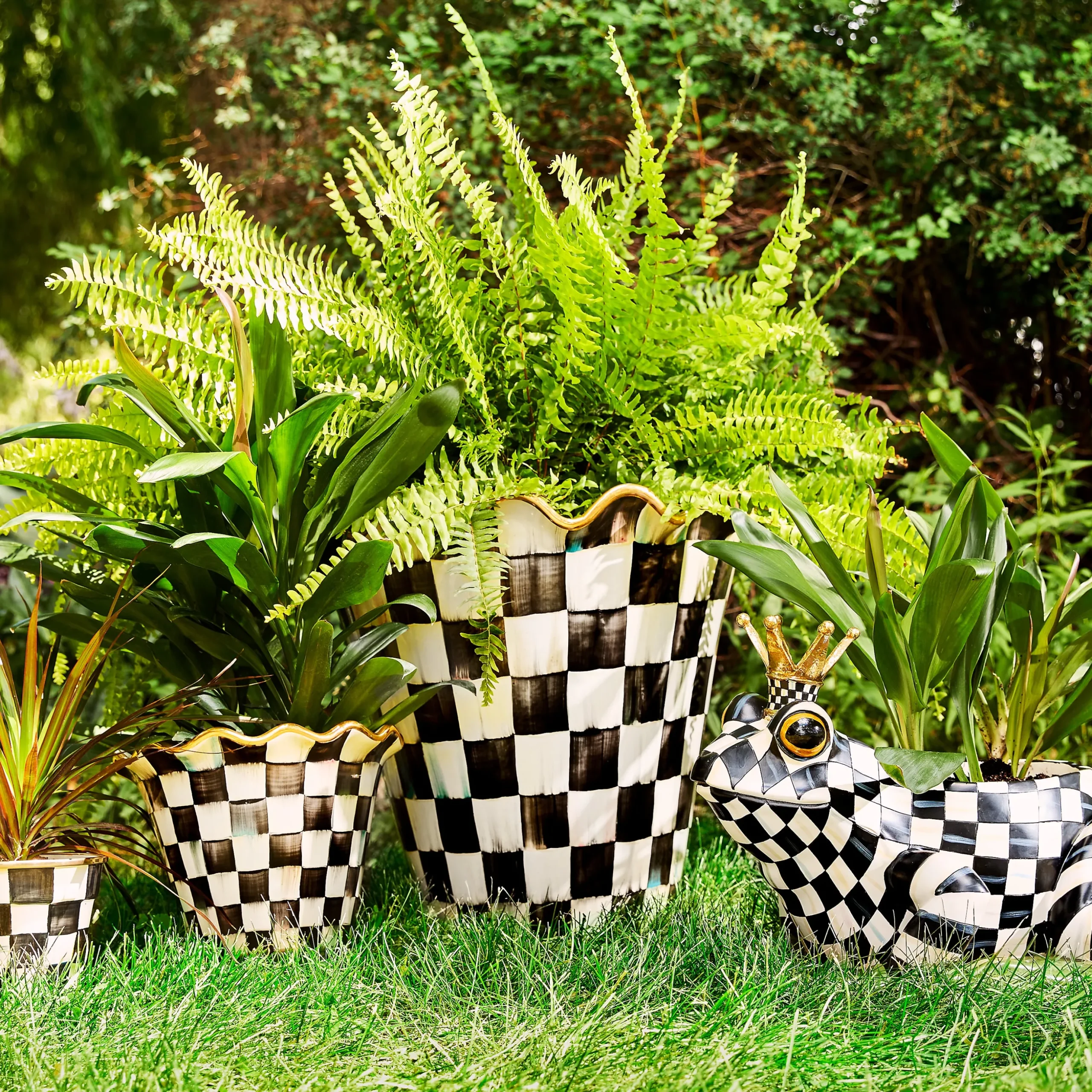 Courtly Check Ceramic Jumbo Garden Pot