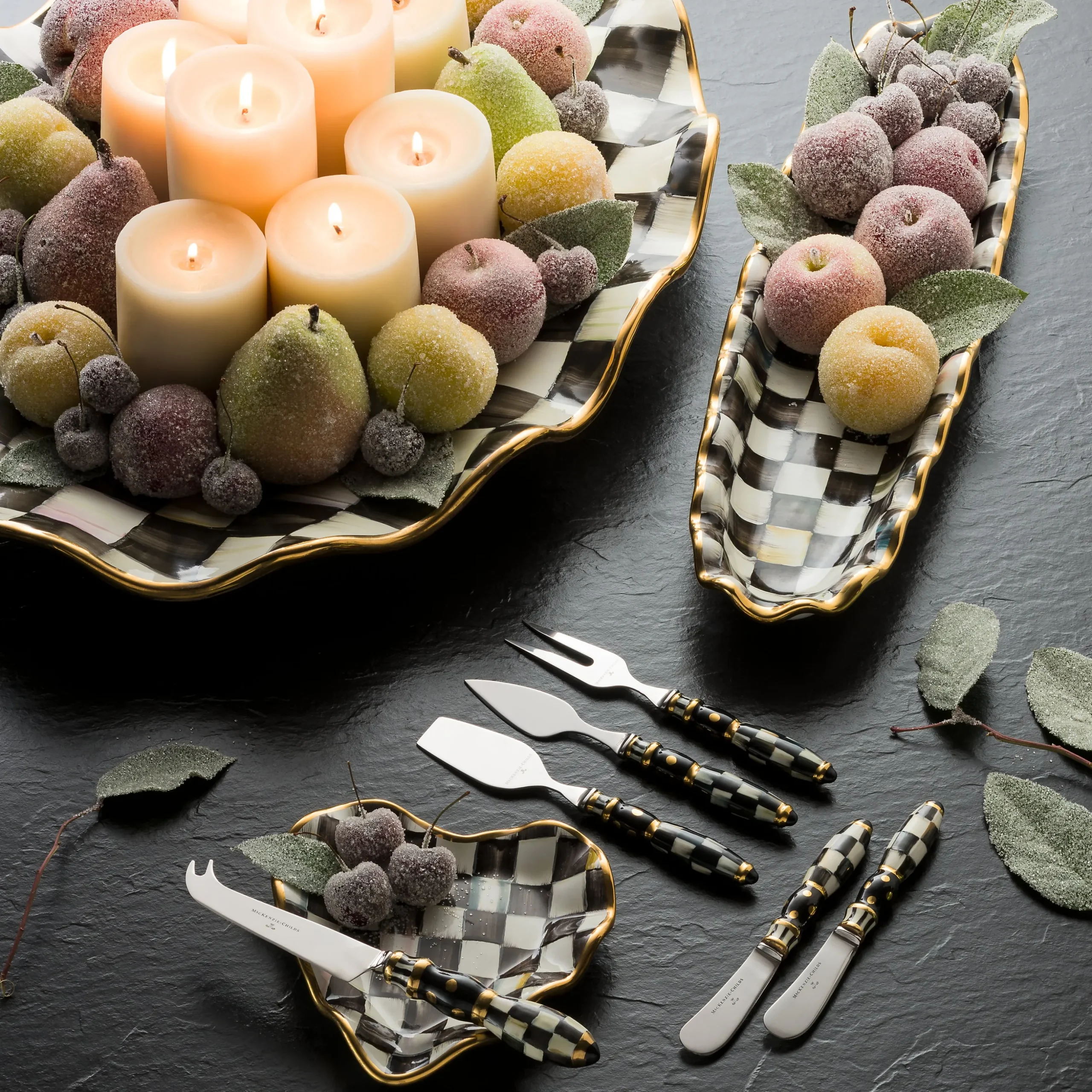 Courtly Check Ceramic Large Serving Platter