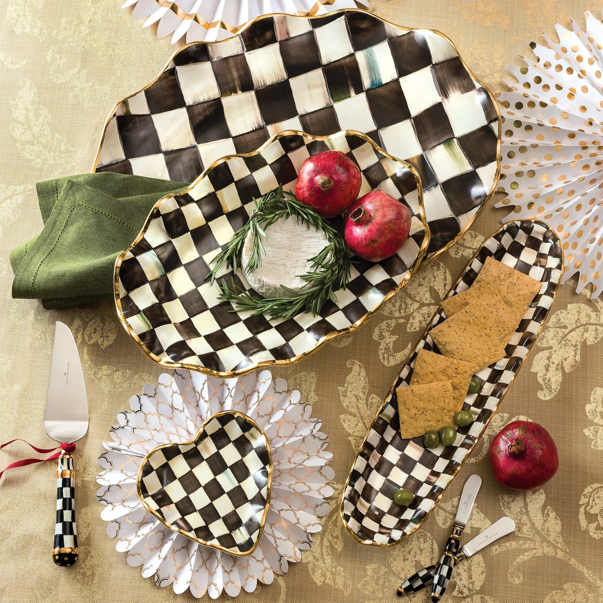 Courtly Check Ceramic Large Serving Platter