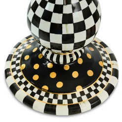 Courtly Check Ceramic Pedestal Table Base