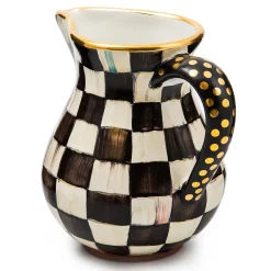 Courtly Check Ceramic Portly Pitcher