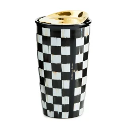 Courtly Check Ceramic Travel Cup