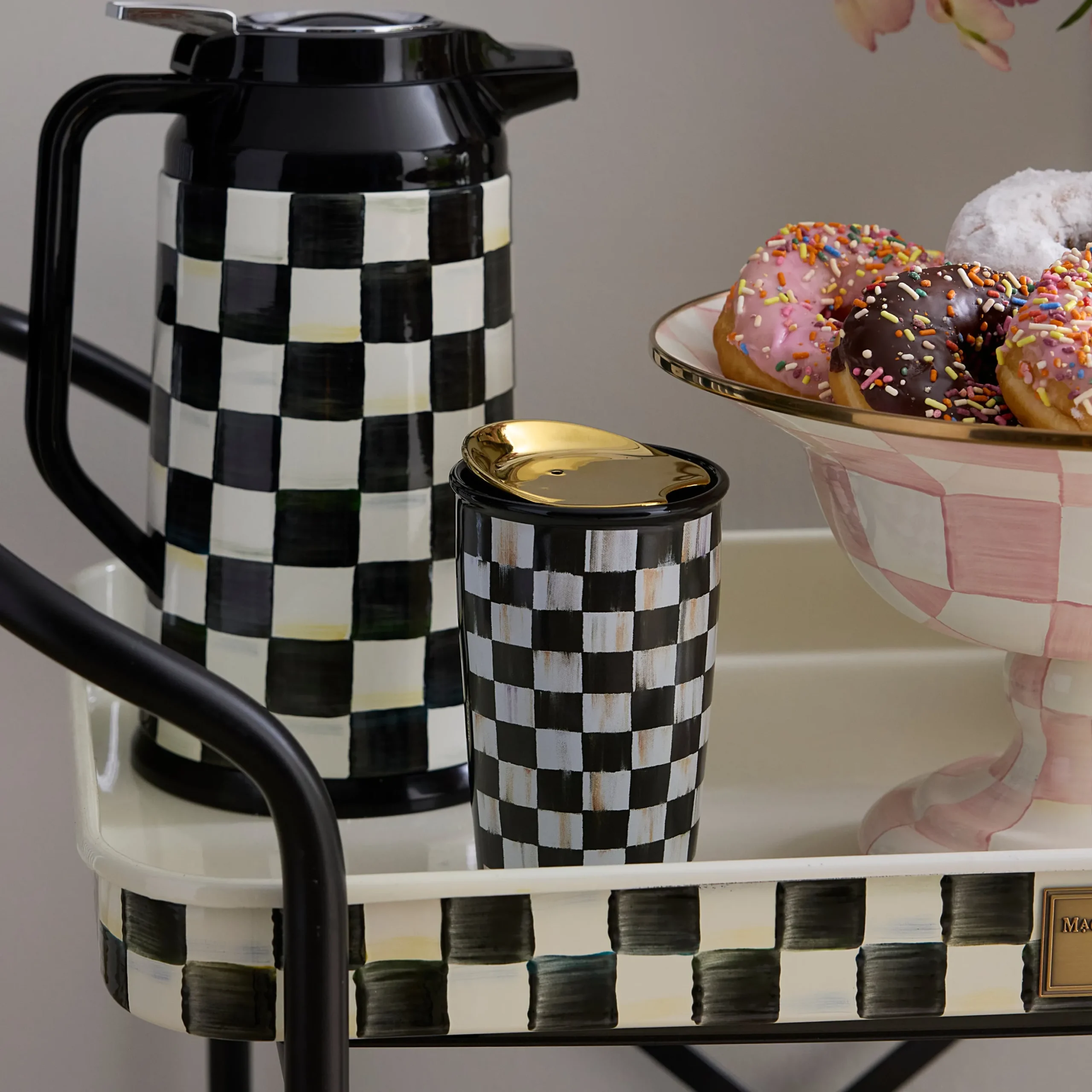Courtly Check Ceramic Travel Cup