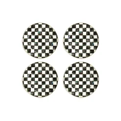 Courtly Check Chargers, Set of 4