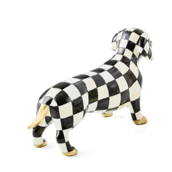 Courtly Check Dachshund Figurine