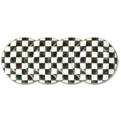 Courtly Check Dinner Plates, Set of 4