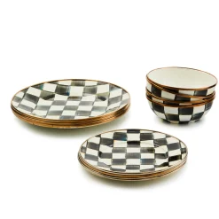 Courtly Check Dinnerware 12pc Complete Set