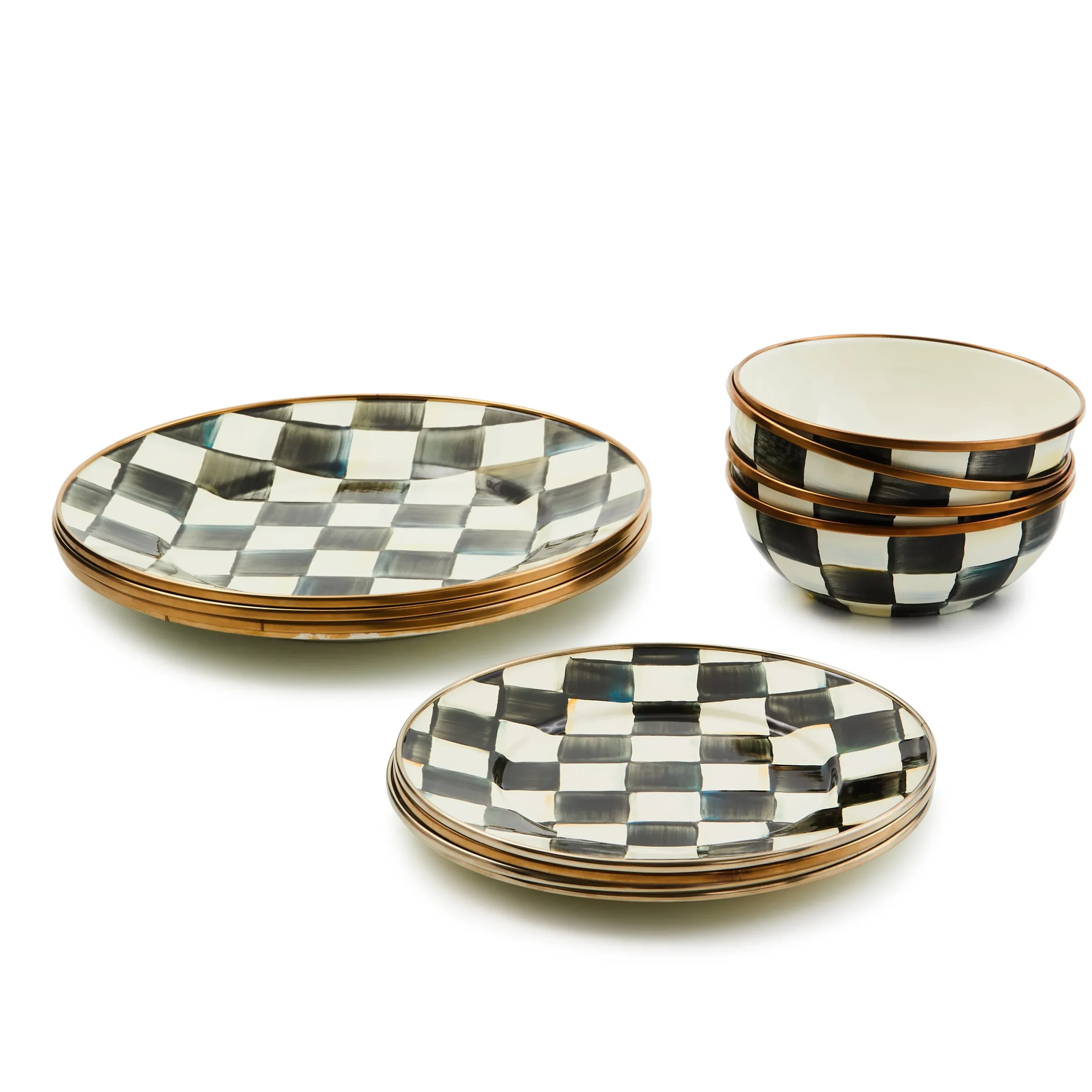 Courtly Check Dinnerware 12pc Complete Set