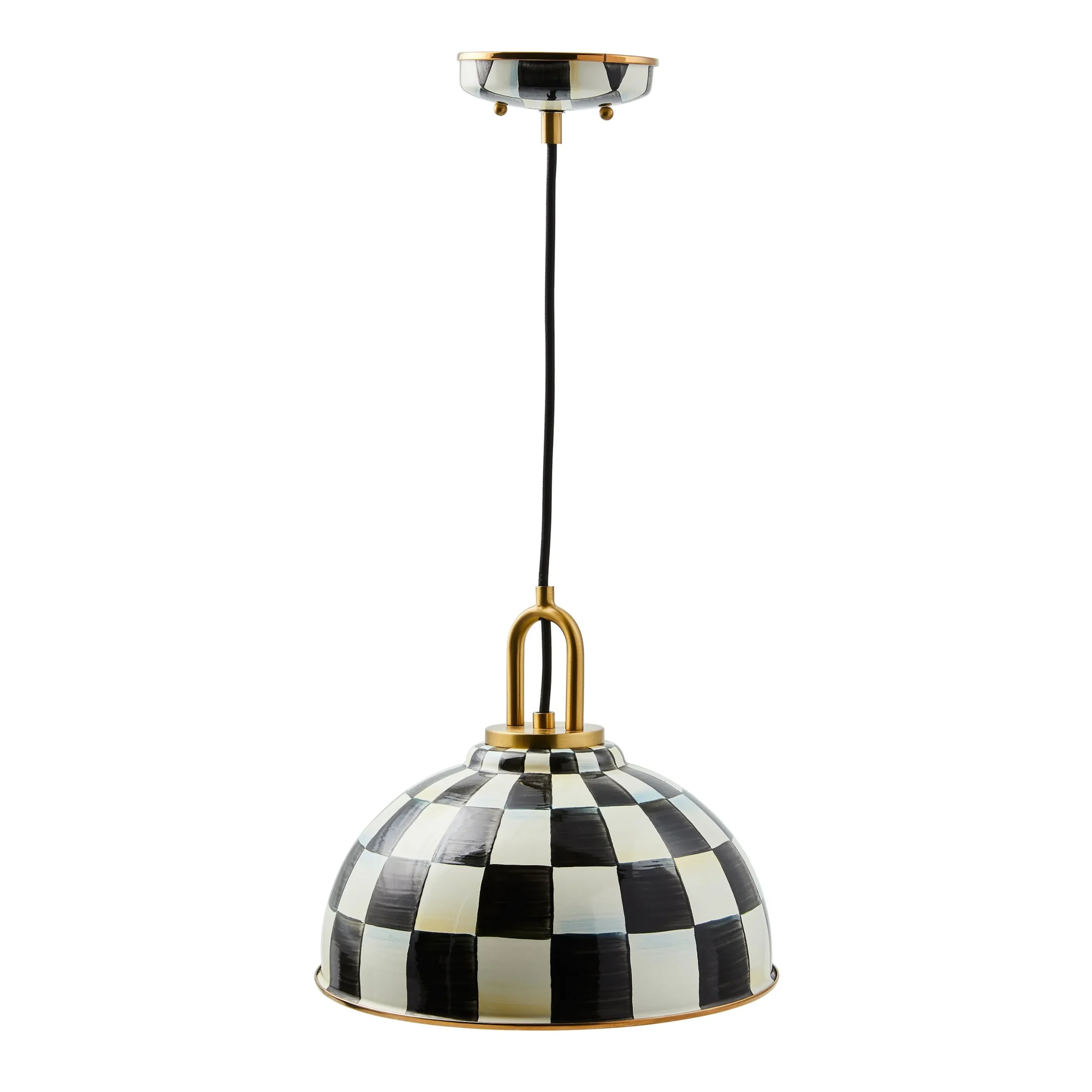 Courtly Check 12" Dome Pendant Lamp