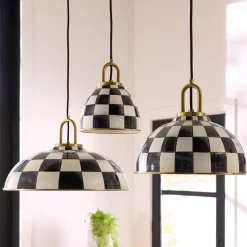 Courtly Check 12" Dome Pendant Lamp