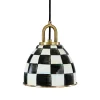 Courtly Check 8" Dome Pendant Lamp