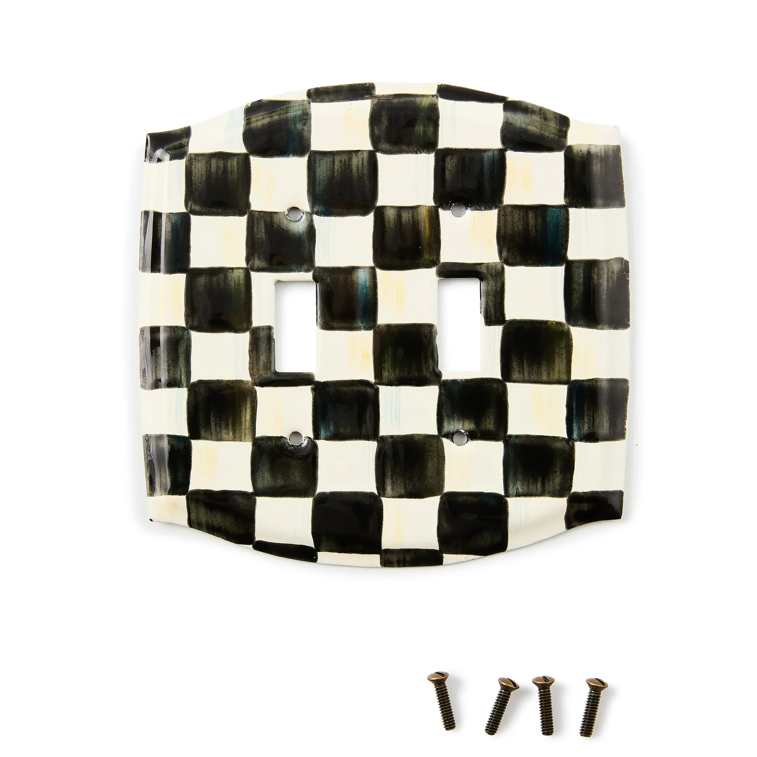 Courtly Check Double Toggle Switch Plate