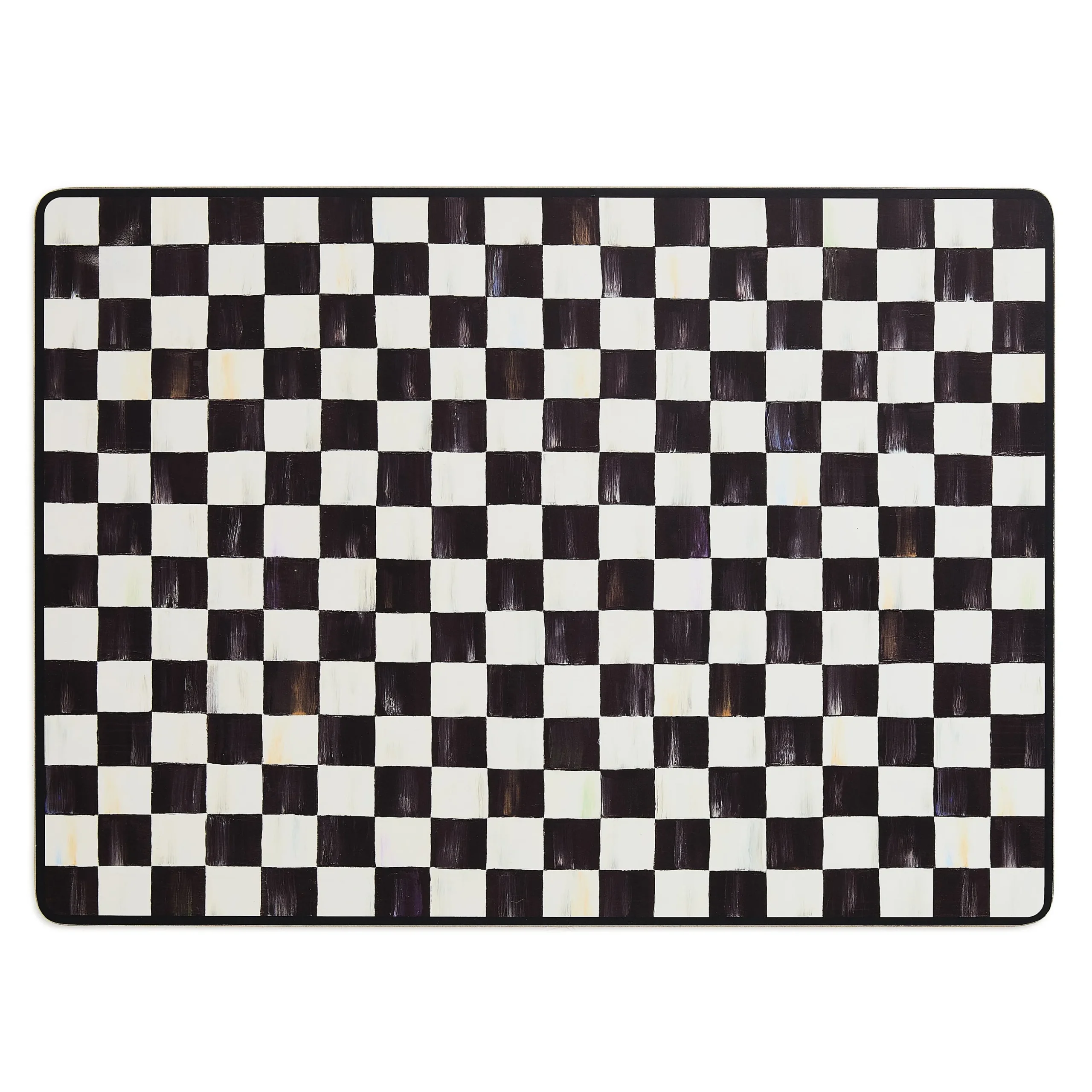 Courtly Checked Cork Back Placemats, Set of 4