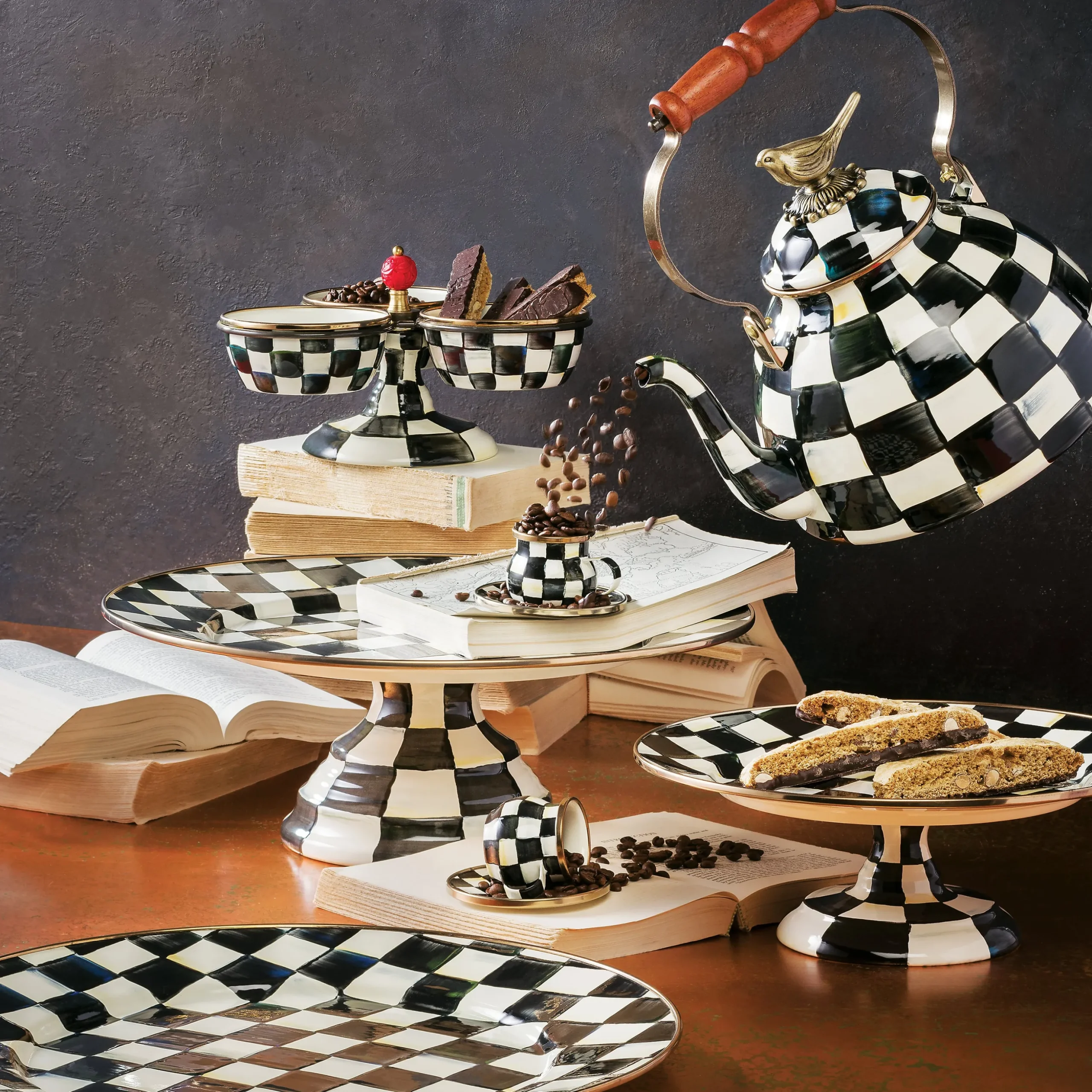 Courtly Check Espresso Cup & Saucer Set