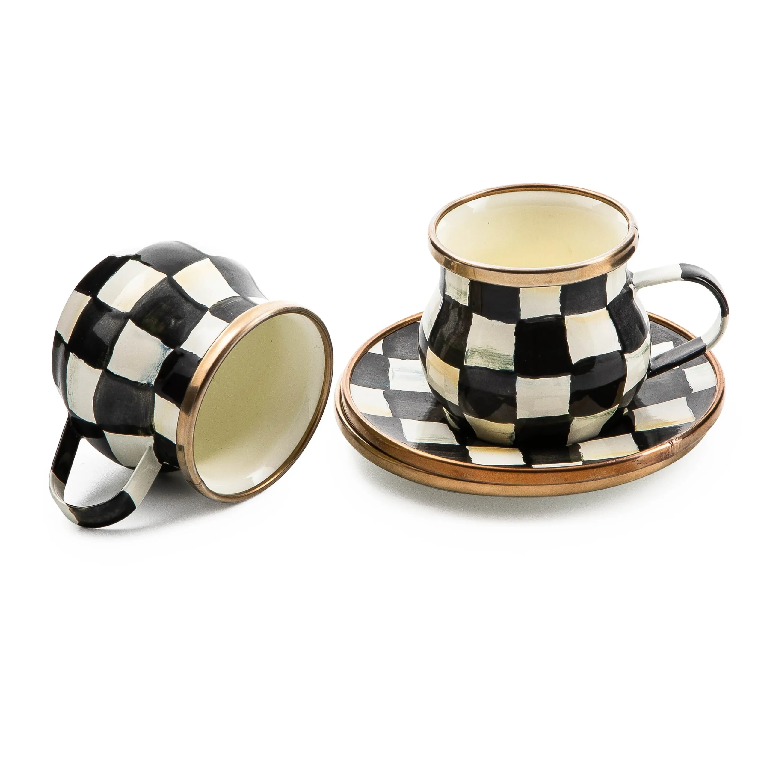 Courtly Check Espresso Cup & Saucer Set
