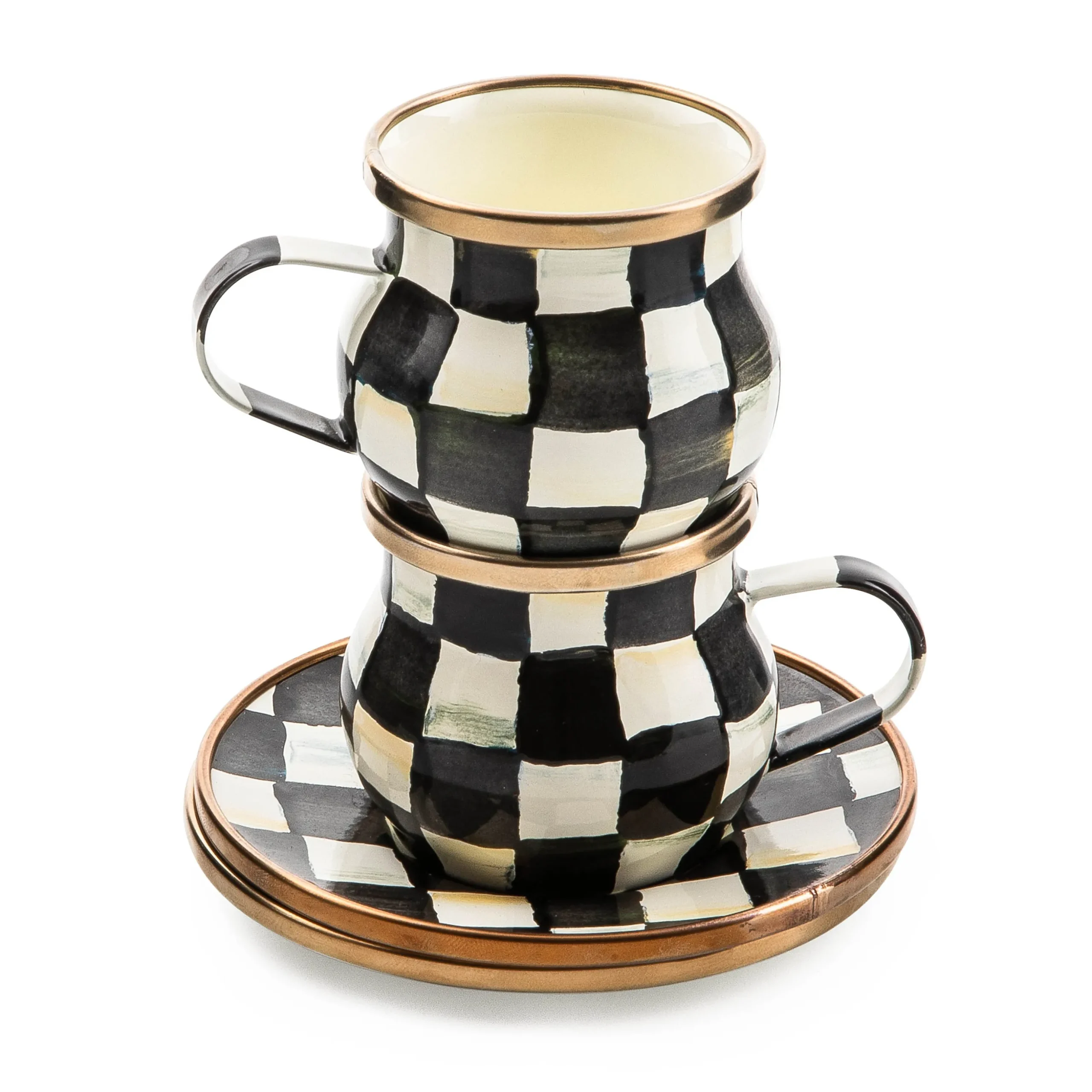 Courtly Check Espresso Cup & Saucer Set