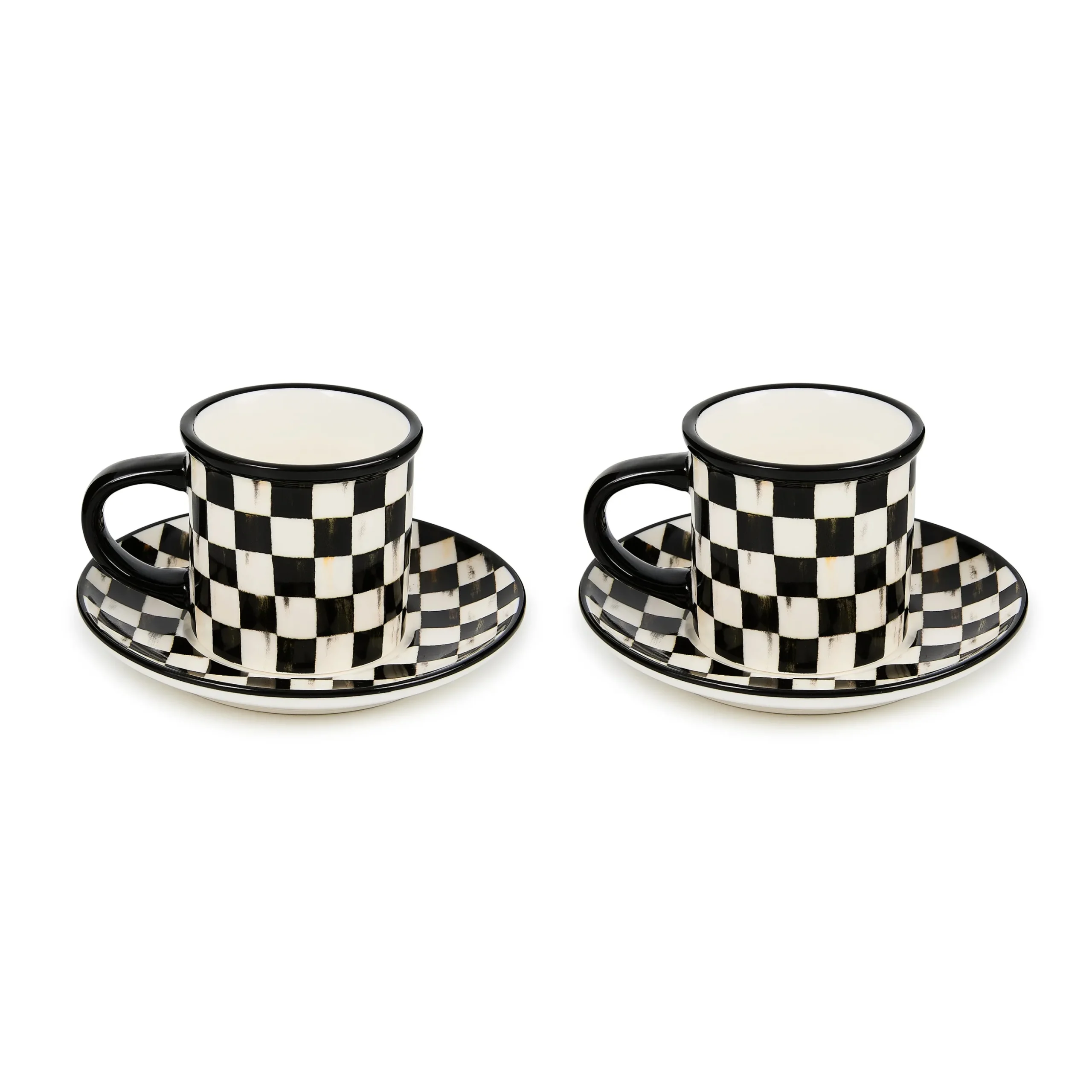 Courtly Check Espresso Cup & Saucer, Set of 2