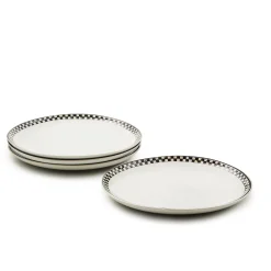 Courtly Check Everyday Dinner Plates, Set of 4