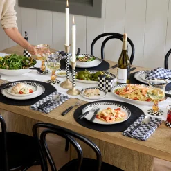 Courtly Check Everyday Dinner Plates, Set of 4