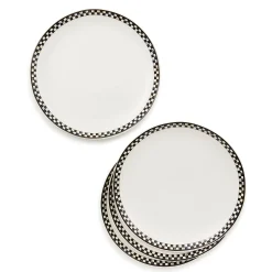 Courtly Check Everyday Dinner Plates, Set of 4
