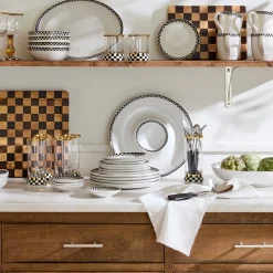 Courtly Check Everyday Dinner Plates, Set of 4