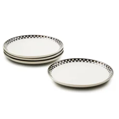 Courtly Check Everyday Lunch Plates, Set of 4
