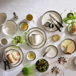 Courtly Check Everyday Lunch Plates, Set of 4