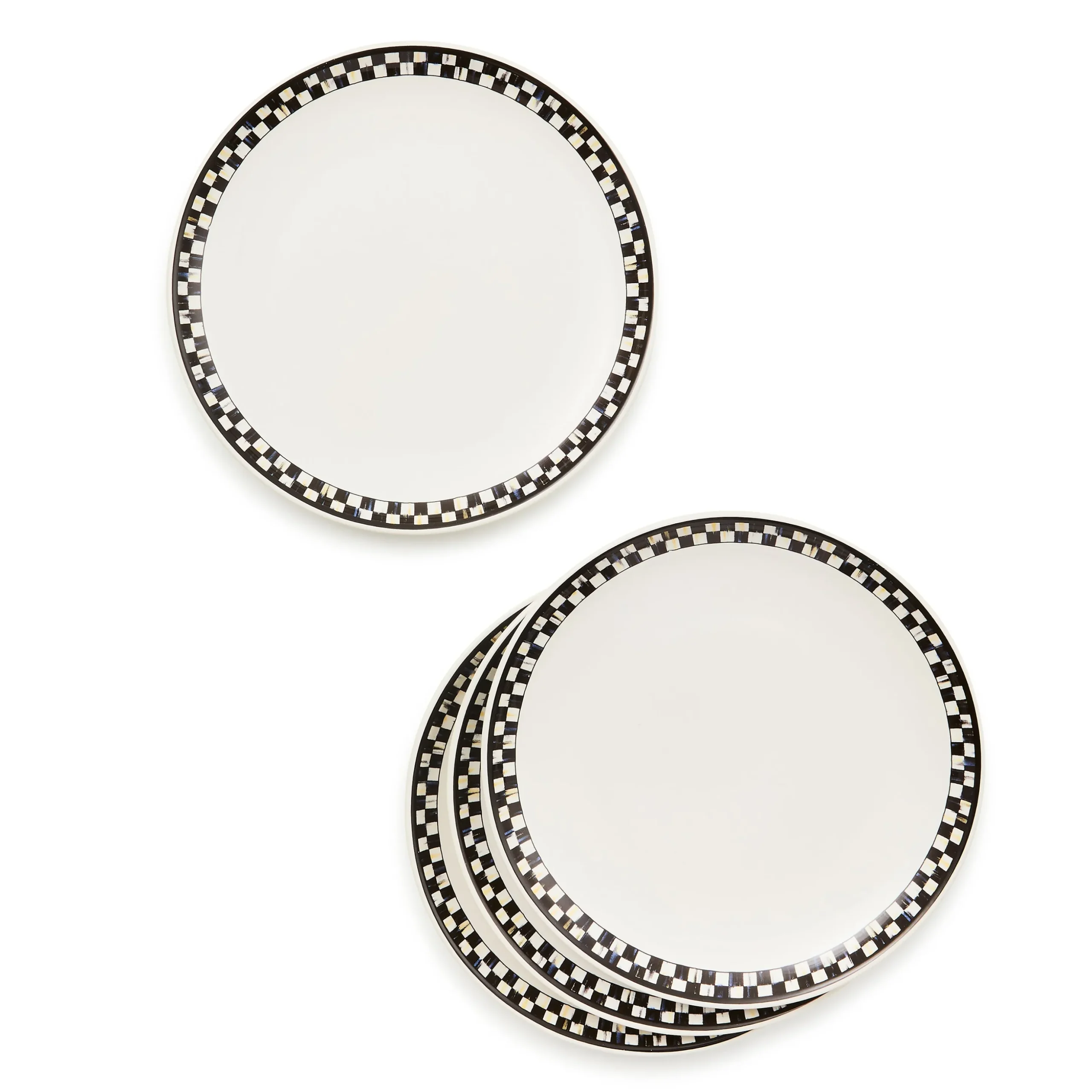 Courtly Check Everyday Lunch Plates, Set of 4