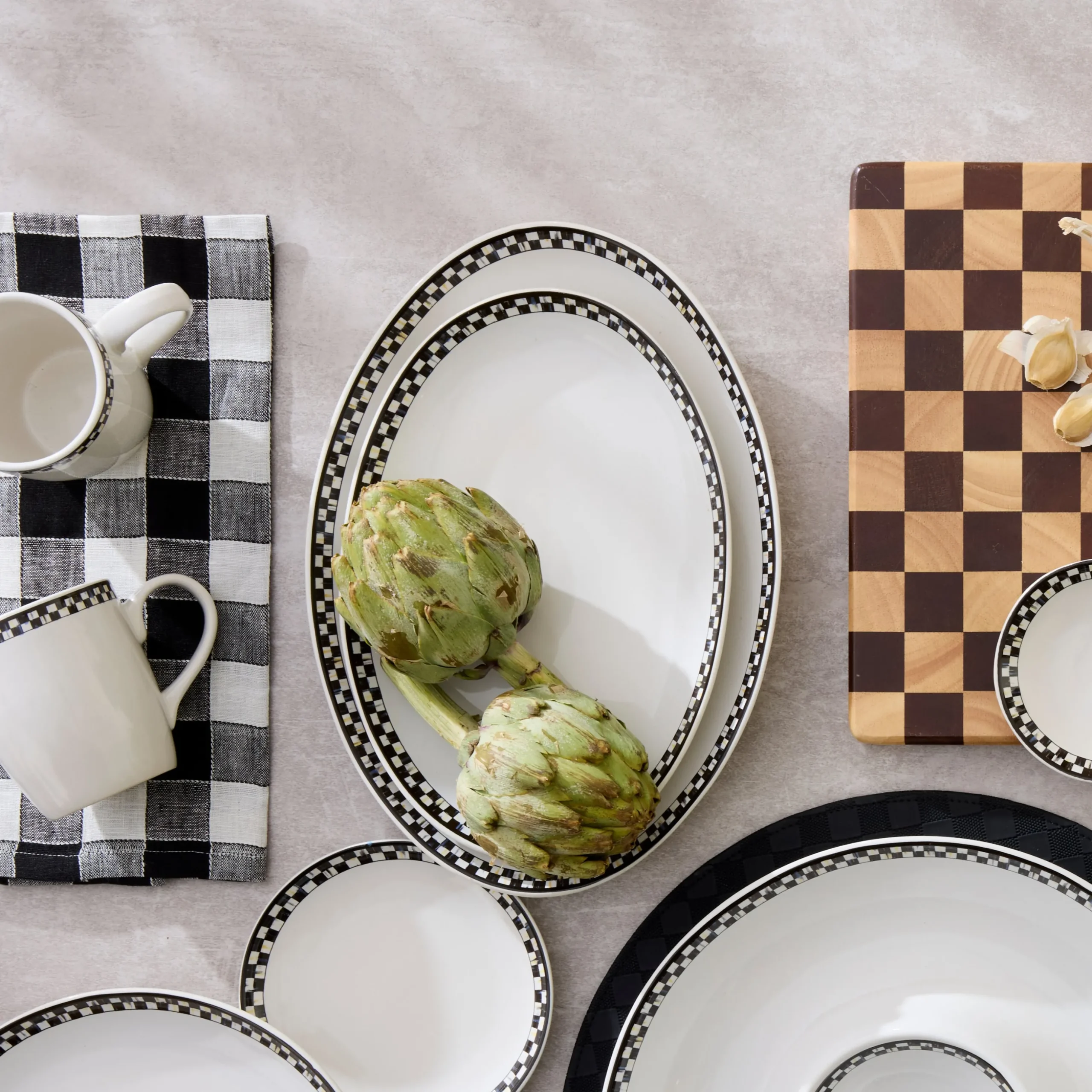 Courtly Check Everyday Oval Platters, Set of 2