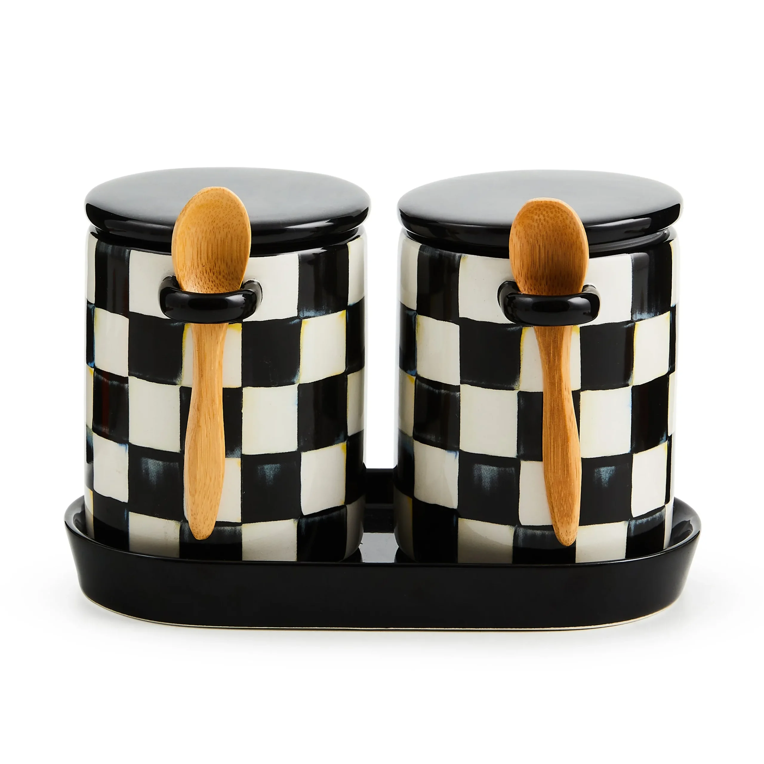 Courtly Check Farmhouse Canisters, Set of 2