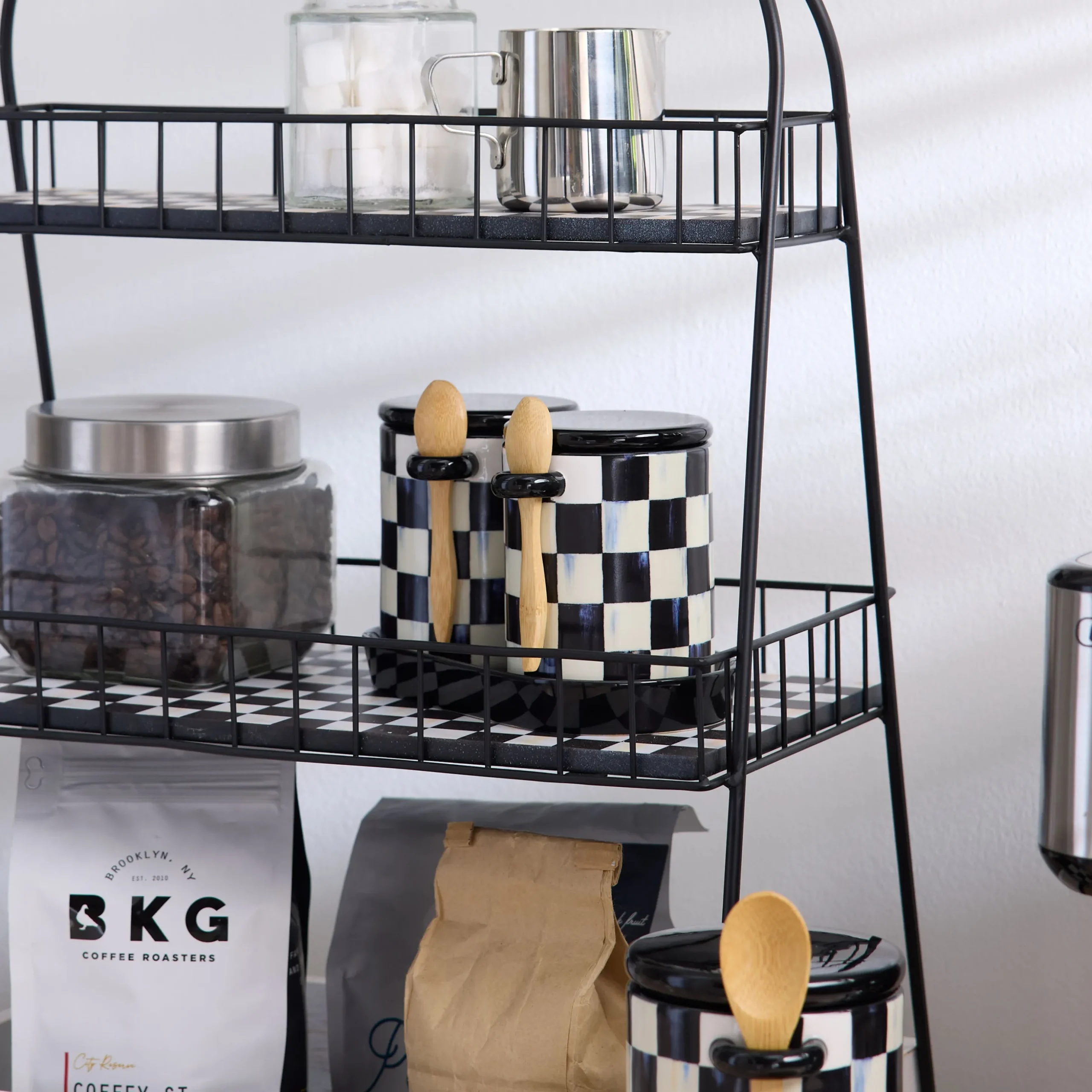 Courtly Check Farmhouse Canisters, Set of 2