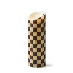 Courtly Check Flameless 9" Pillar Candle